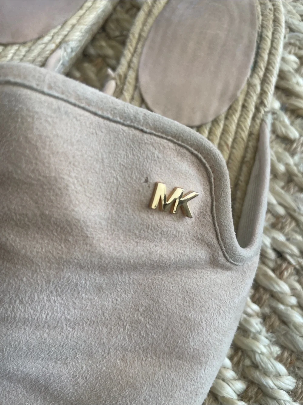 Michael Kors Blush Suede Slip-On Espadrille Mules